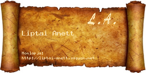 Liptai Anett névjegykártya